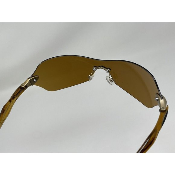 Oakley Dartboard Sunglasses Rimless Shield Brown  Scratches On Lenses Rare - Picture 8 of 12